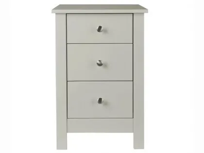 Furniture To Go Florence Soft Grey 3 Drawer Bedside Table