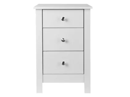 Furniture To Go Florence White 3 Drawer Bedside Table