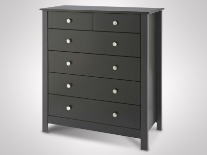 Furniture To Go Florence Black 4+2 Chest of Drawers (Flat Packed)