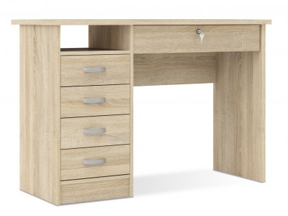 Furniture To Go Function Plus Oak 5 Drawer Desk (Flat Packed)