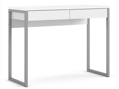Furniture To Go Function Plus White High Gloss 2 Drawer Desk (Flat Packed)