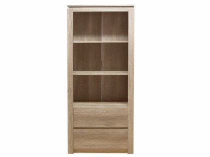 GFW Canyon Oak 2 Drawer Bookcase (Flat Packed)