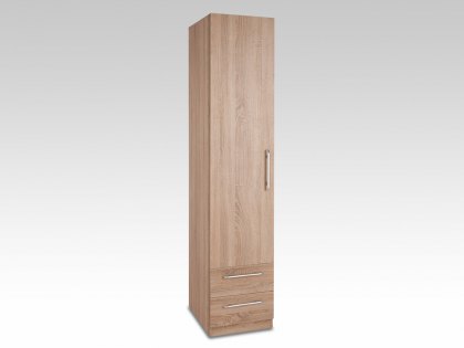 Harmony Holborn Oak 1 Door 2 Drawer Single Wardrobe (Flat Packed)