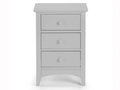 Julian Bowen Cameo 3 Drawer Dove Grey Wooden Bedside Table