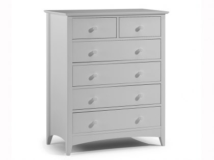 Julian Bowen Cameo 4+2 Dove Grey Wooden Chest of Drawers (Flat Packed)