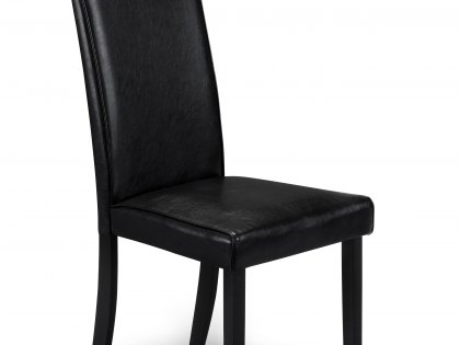 Julian Bowen Hudson Black Faux Leather Dining Chair