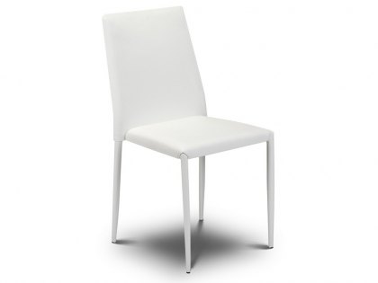 Julian Bowen Jazz  White Faux Leather Dining Chair