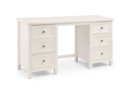 Julian Bowen Maine Surf White Double Pedestal Wooden Dressing Table Julian Bowen Maine Surf White Double Pedestal Wooden Dressing Table