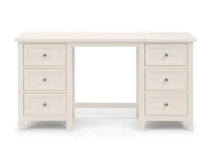 Julian Bowen Maine Surf White Double Pedestal Wooden Dressing Table Julian Bowen Maine Surf White Double Pedestal Wooden Dressing Table