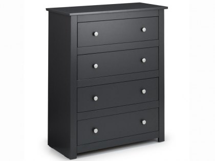 Julian Bowen Radley Anthracite 4 Drawer Chest of Drawers (Flat Packed)