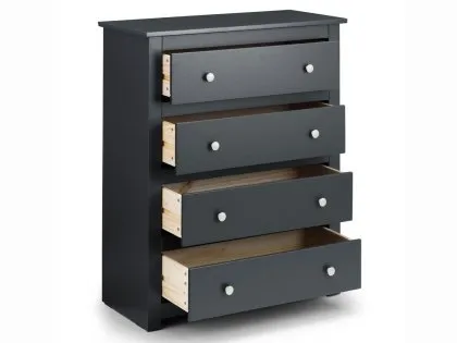 Julian Bowen Radley Anthracite 4 Drawer Chest of Drawers