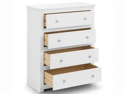 Julian Bowen Radley Surf White 4 Drawer Chest of Drawers