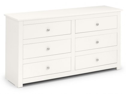 Julian Bowen Radley Surf White 6 Drawer Chest of Drawers (Flat Packed)