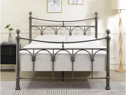 Limelight Sigma Antique Nickel Metal Bed Frame Limelight Sigma Antique Nickel Metal Bed Frame