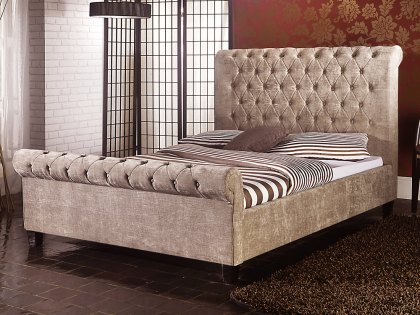 Limelight Orbit 4ft6 Double Mink Velvet Upholstered Fabric Bed Frame