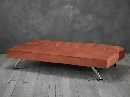 LPD Brighton Orange Fabric Sofa Bed