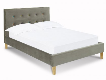LPD Camden 4ft6 Double Grey Upholstered Fabric Bed Frame