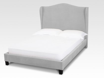LPD Chateaux 5ft King Size Silver Upholstered Fabric Bed Frame