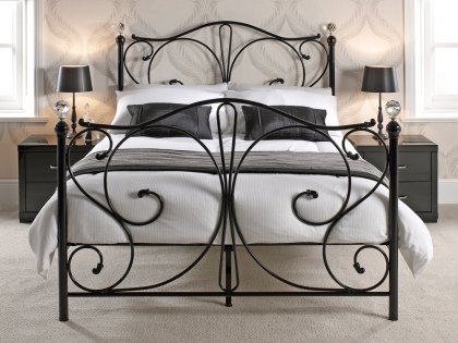 LPD Florence 4ft6 Double Black Metal Bed Frame