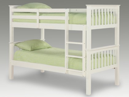 LPD Leo 3ft White Wooden Bunk Bed Frame