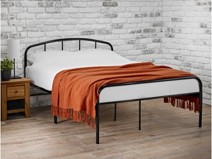 LPD Milton 4ft Small Double Black Metal Bed Frame