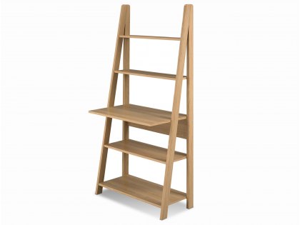 LPD Tiva Oak Ladder Shelving Unit with Desk (Flat Packed)