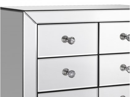 LPD Valentina 7 Drawer Mirrored Chest of Drawers (Assembled)