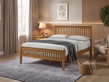Sareer Sandhurst Oak Wooden Bed Frame Sareer Sandhurst Oak Wooden Bed Frame