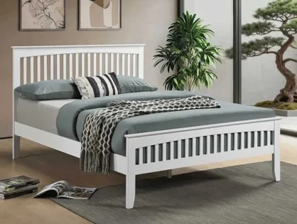 Sareer Sandhurst White Wooden Bed Frame Sareer Sandhurst White Wooden Bed Frame