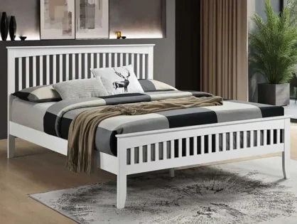 Sareer Sandhurst White Wooden Bed Frame Sareer Sandhurst White Wooden Bed Frame