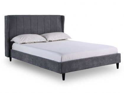 Seconique Amelia 4ft6 Double Grey Upholstered Fabric Bed Frame