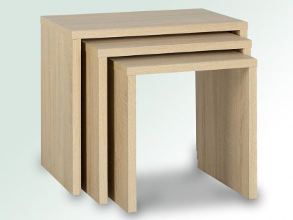 Seconique Cambourne Light Sonoma Oak Nest of Tables (Flat Packed)