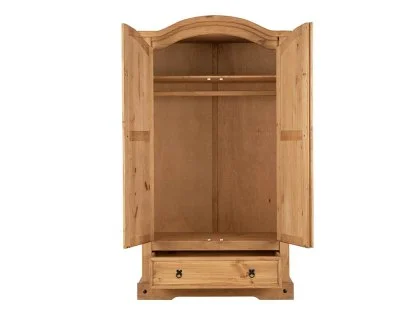 Seconique Corona Pine 2 Door 1 Drawer Double Wardrobe