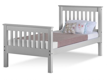 Seconique Monaco 3ft Single Grey Wooden Bed Frame (High Footend)