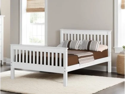 Seconique Monaco White Wooden Bed Frame (High Footend) Seconique Monaco White Wooden Bed Frame (High Footend)
