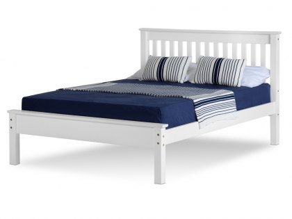 Seconique Monaco 4ft6 Double White Wooden Bed Frame (Low Footend)