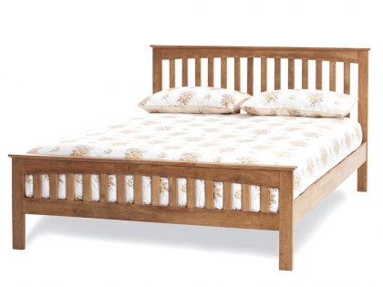 Serene Amelia 4ft6 Double Honey Oak Wooden Bed Frame