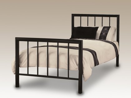 Serene Modena 3ft Single Black Metal Bed Frame