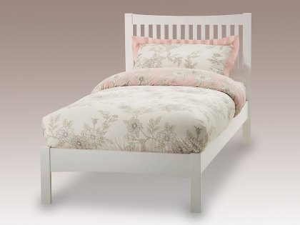 Serene Mya 3ft Single Opal White Wooden Bed Frame