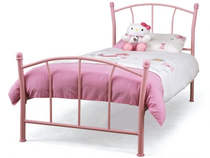 Serene Penny 3ft Single Pink Metal Bed Frame
