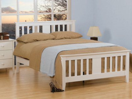 Sweet Dreams Kestrel 5ft King Size White Wooden Bed Frame