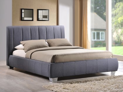 Time Living Braunston 4ft6 Double Grey Upholstered Fabric Bed Frame