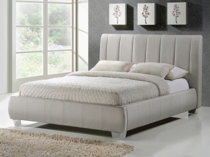 Time Living Braunston 5ft King Size Sand Upholstered Fabric Bed Frame