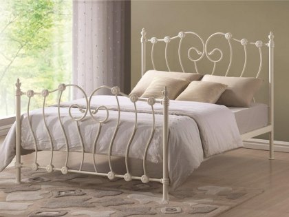 Time Living Inova 5ft King Size Ivory Metal Bed Frame