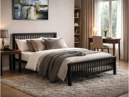 Time Living Meridian Black Metal Bed Frame