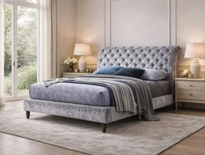 Time Living Venice Grey Crushed Velvet Bed Frame Time Living Venice Grey Crushed Velvet Bed Frame