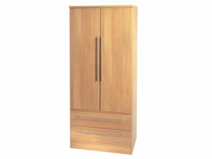 Welcome 2ft6 Sherwood 2 Door 2 Drawer Tall Double Wardrobe (Assembled)