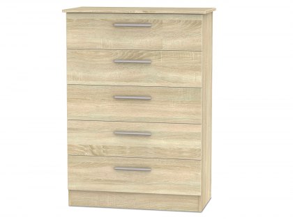 Welcome Contrast 5 Drawer Chest of Drawers (Assembled)