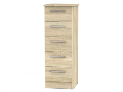 Welcome Contrast 5 Drawer Tall Narrow Chest of Drawers (Assembled)