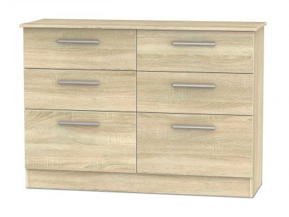 Welcome Contrast 6 Drawer Midi Chest of Drawers (Assembled)